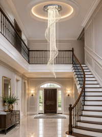 Jasmine Crystal Spiral Raindrop Chandelier
