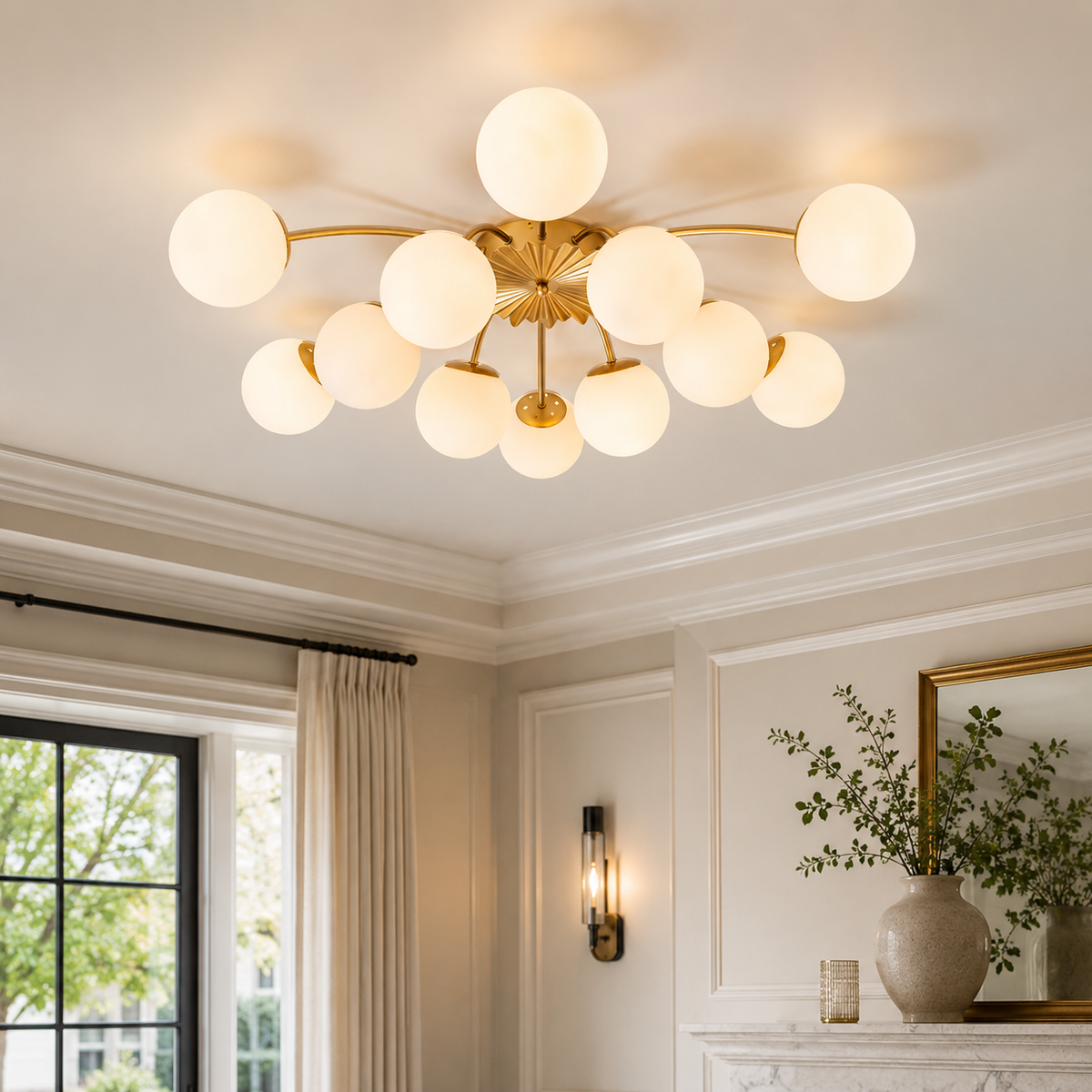Dahlia Semi-Flush Chandelier