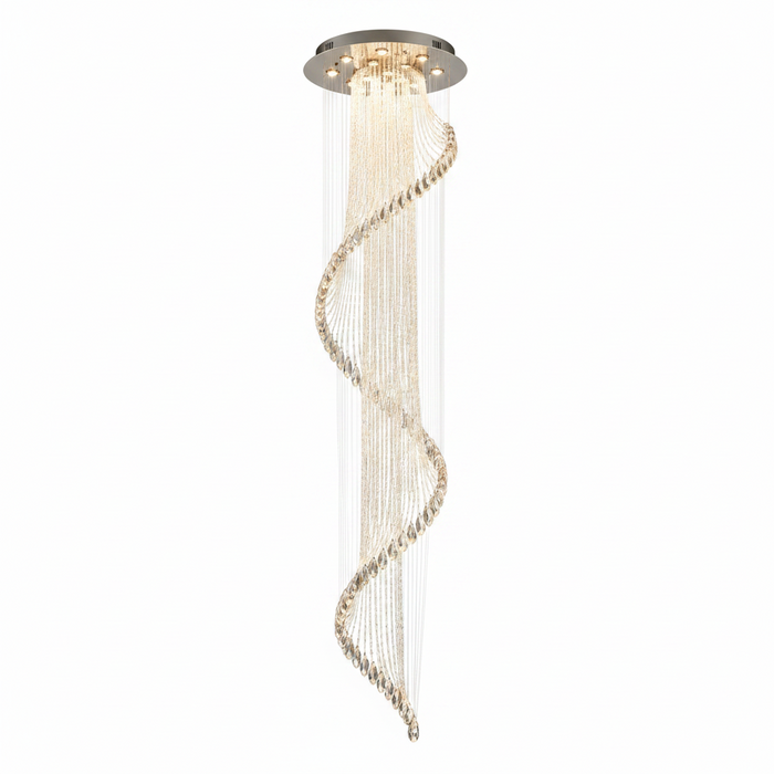 Jasmine Crystal Spiral Raindrop Chandelier