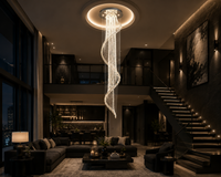 Jasmine Crystal Spiral Raindrop Chandelier