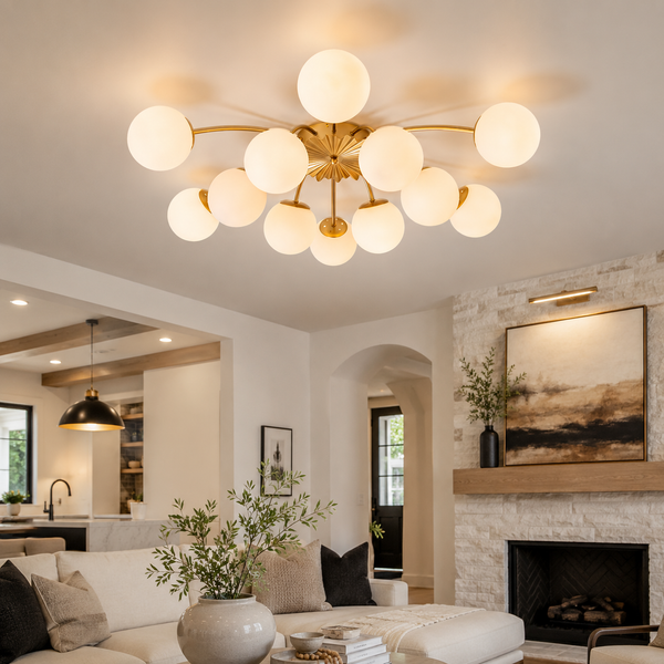 Dahlia Semi-Flush Chandelier